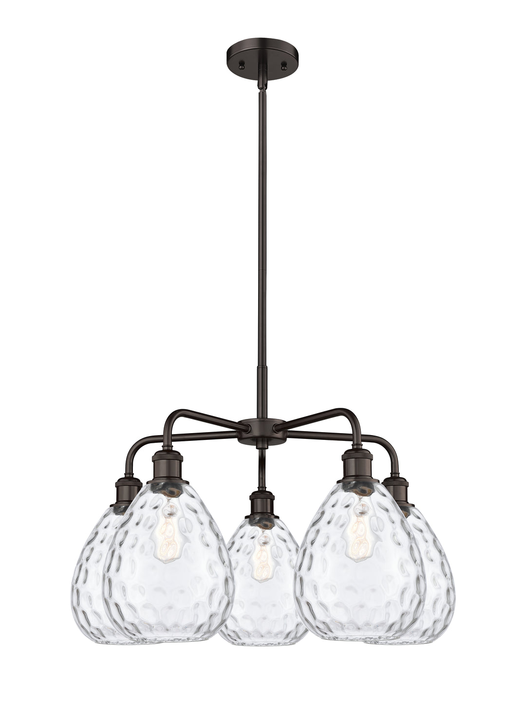 Innovations Lighting Waverly 8" Chandelier - Oil Rubbed Bronze Chandeliers Innovations Lighting Clear ; Glass Type: Transparent  