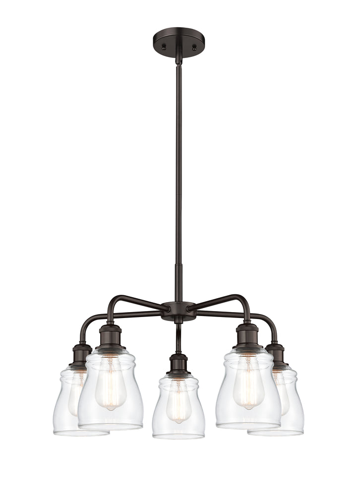 Innovations Lighting Ellery 5" Chandelier - Oil Rubbed Bronze Chandeliers Innovations Lighting Clear ; Glass Type: Clear  