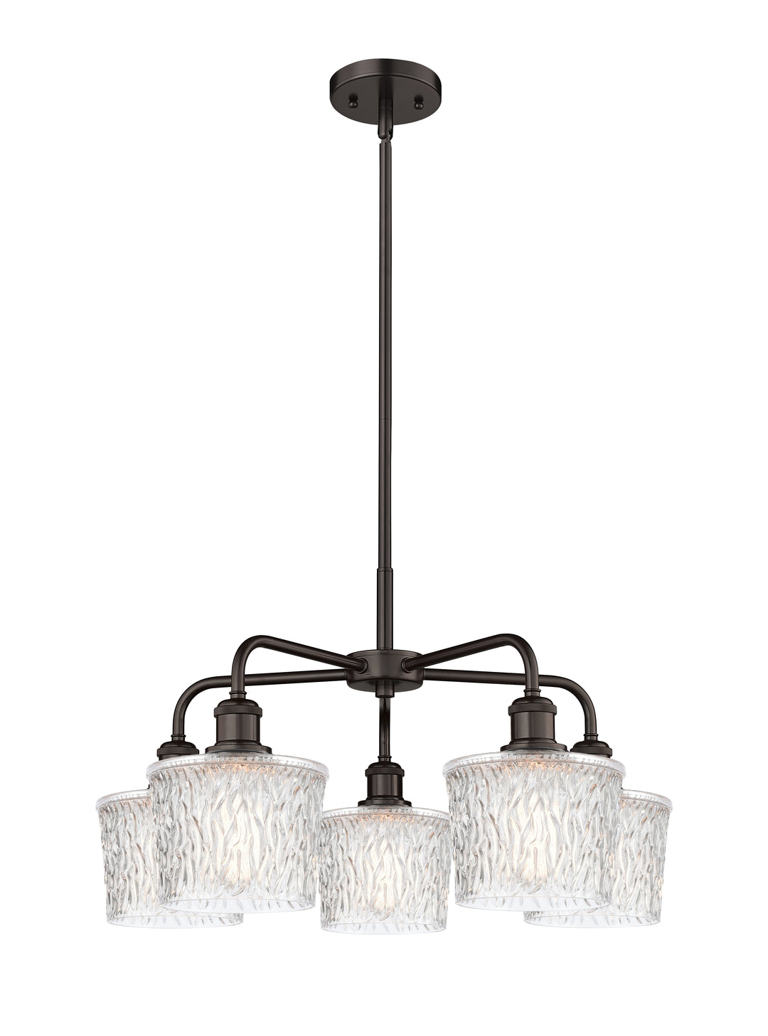 Innovations Lighting Niagara 6.5" Chandelier - Oil Rubbed Bronze Chandeliers Innovations Lighting Clear ; Glass Type: Transparent; Textured  