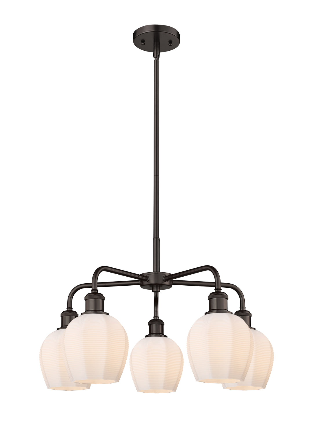 Innovations Lighting Norfolk 6" Chandelier - Oil Rubbed Bronze Chandeliers Innovations Lighting Matte White ; Glass Type: Frosted  