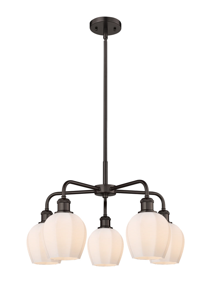 Innovations Lighting Norfolk 6" Chandelier - Oil Rubbed Bronze Chandeliers Innovations Lighting Matte White ; Glass Type: Frosted  