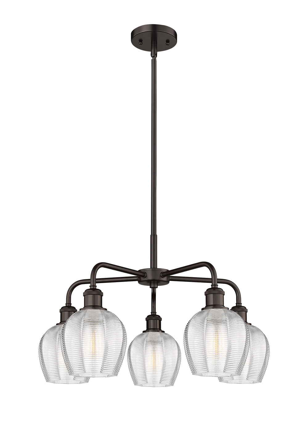 Innovations Lighting Norfolk 6" Chandelier - Oil Rubbed Bronze Chandeliers Innovations Lighting Clear ; Glass Type: Clear  