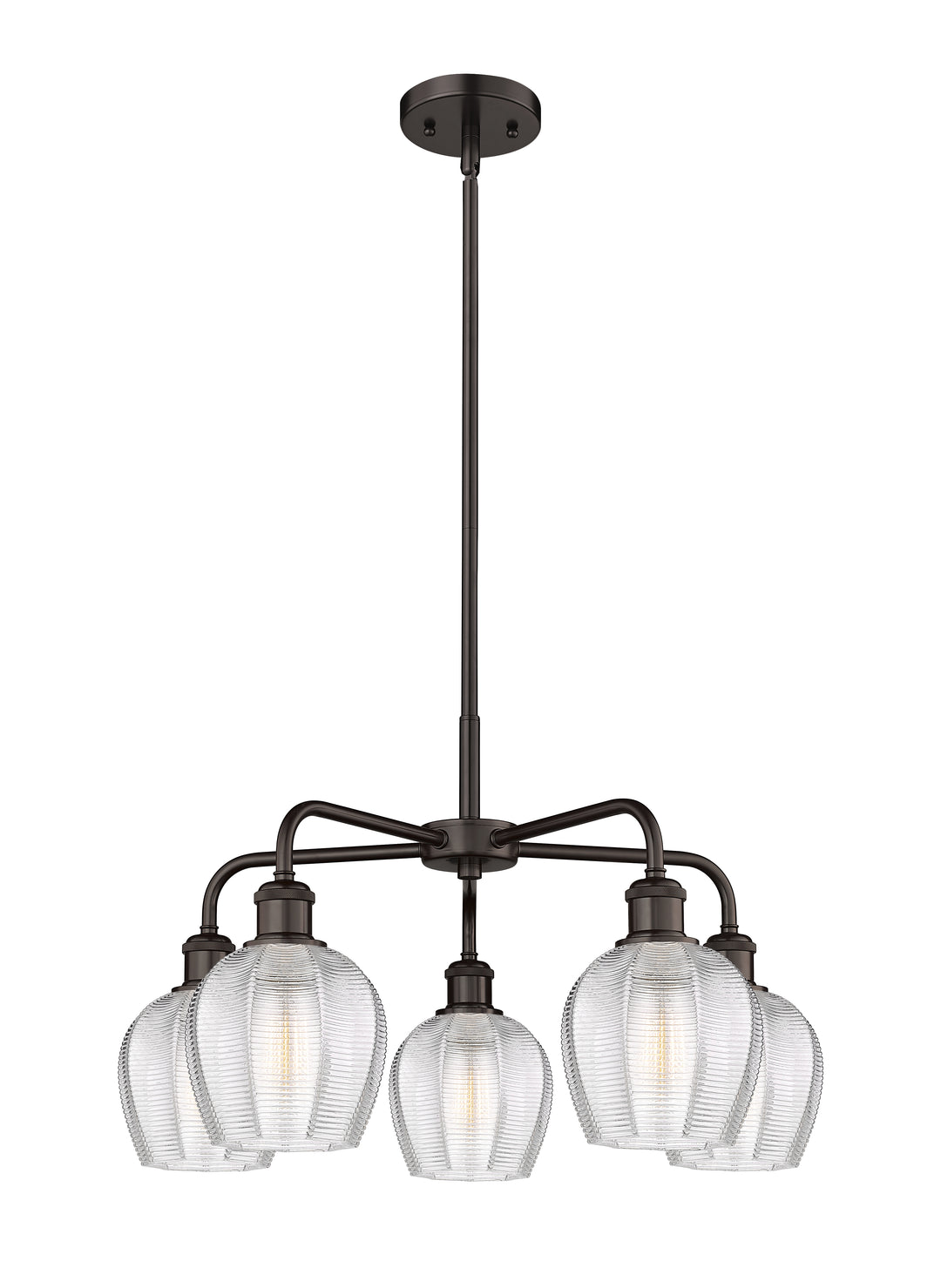 Innovations Lighting Norfolk 6" Chandelier - Oil Rubbed Bronze Chandeliers Innovations Lighting Clear ; Glass Type: Clear  