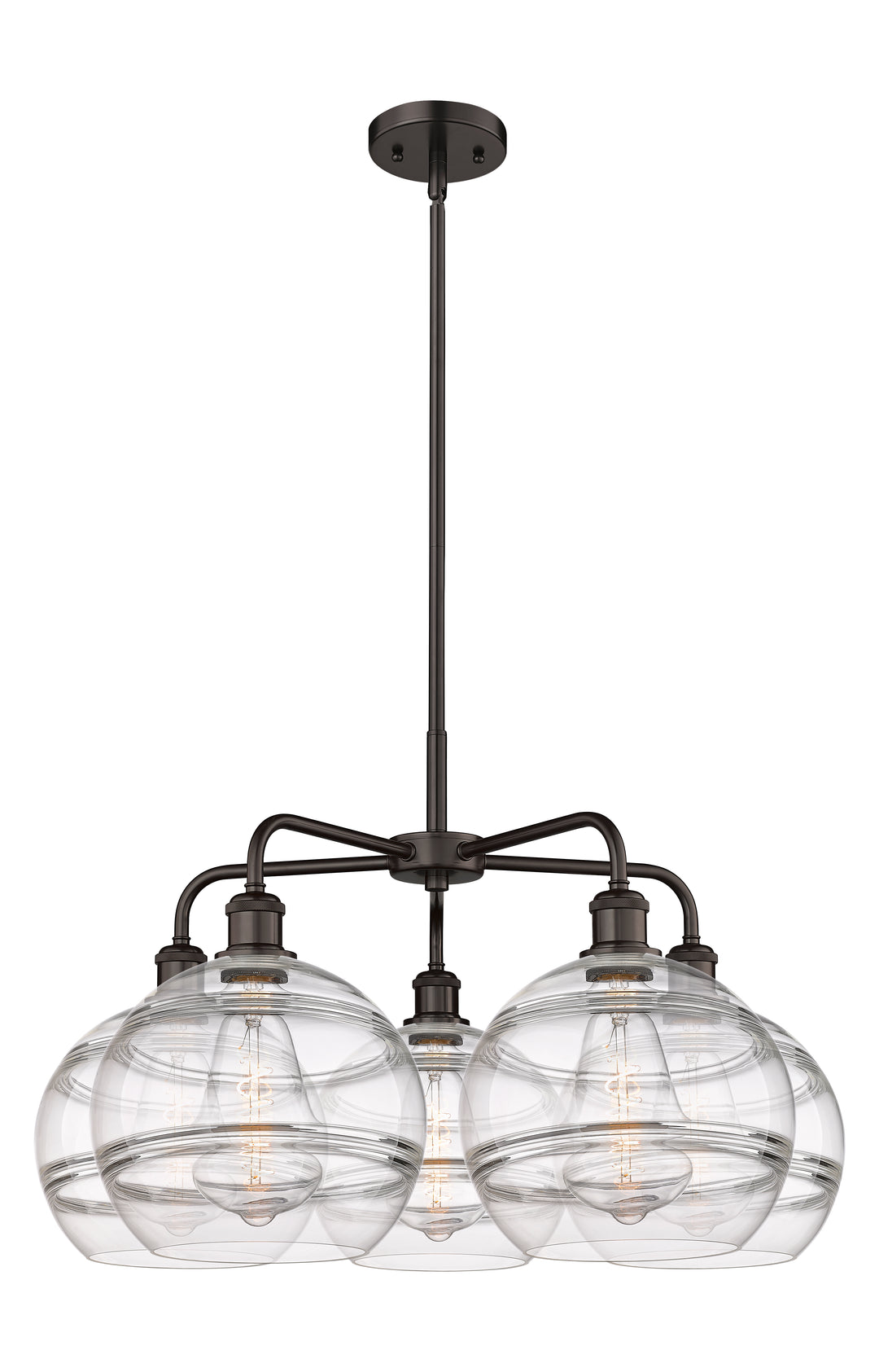 Innovations Lighting Rochester 10" Chandelier - Oil Rubbed Bronze Chandeliers Innovations Lighting Clear ; Glass Type: Clear  