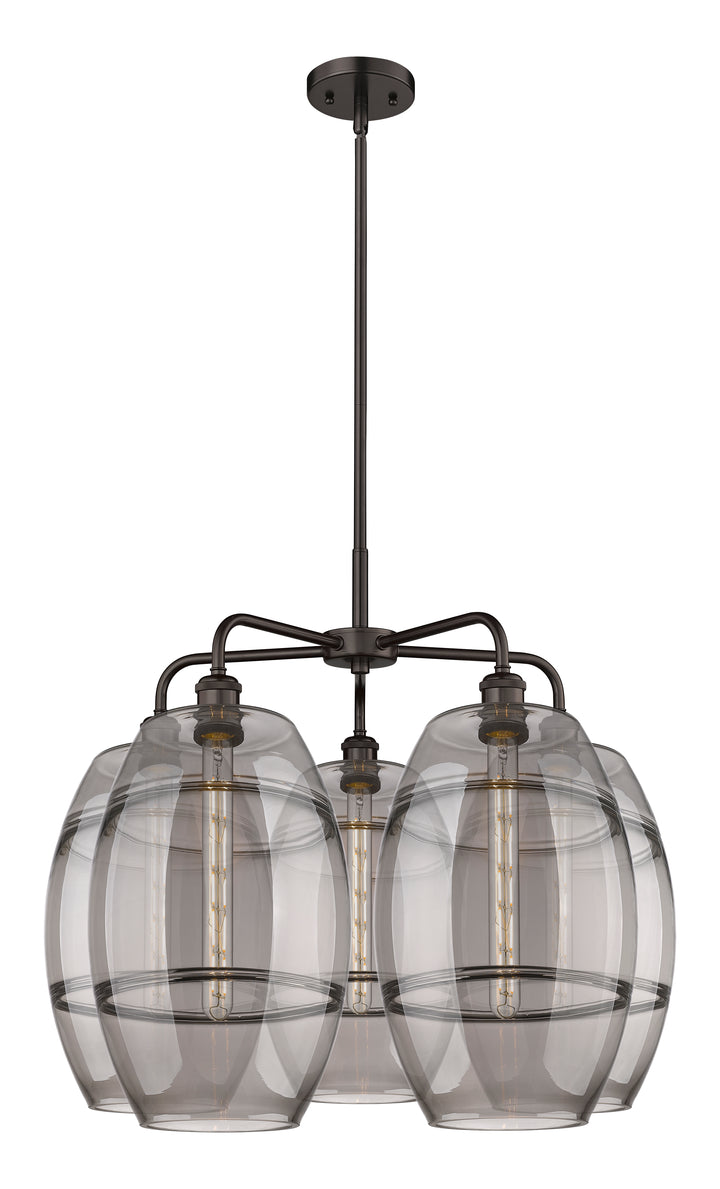 Innovations Lighting Vaz 10" Chandelier - Oil Rubbed Bronze Chandeliers Innovations Lighting Light Smoke ; Glass Type: Smoked  