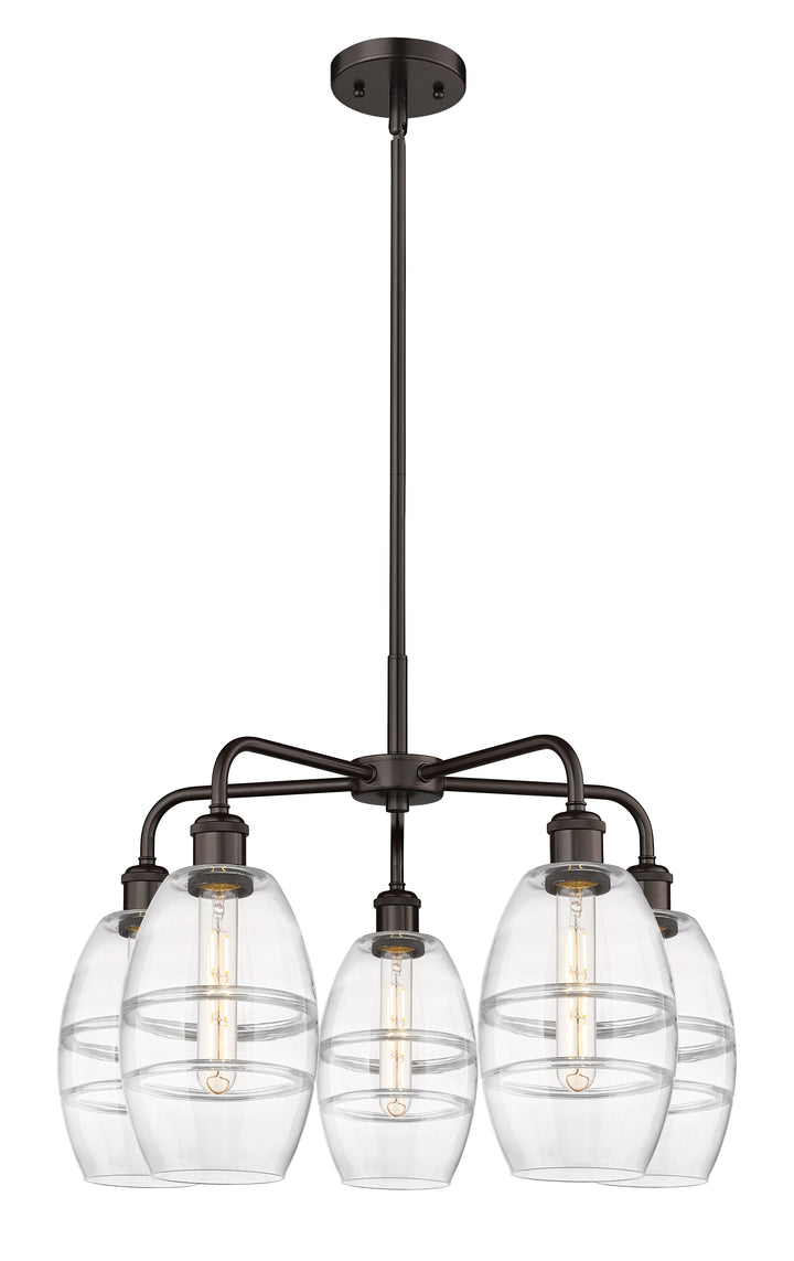 Innovations Lighting Vaz 6" Chandelier - Oil Rubbed Bronze Chandeliers Innovations Lighting Clear ; Glass Type: Clear  