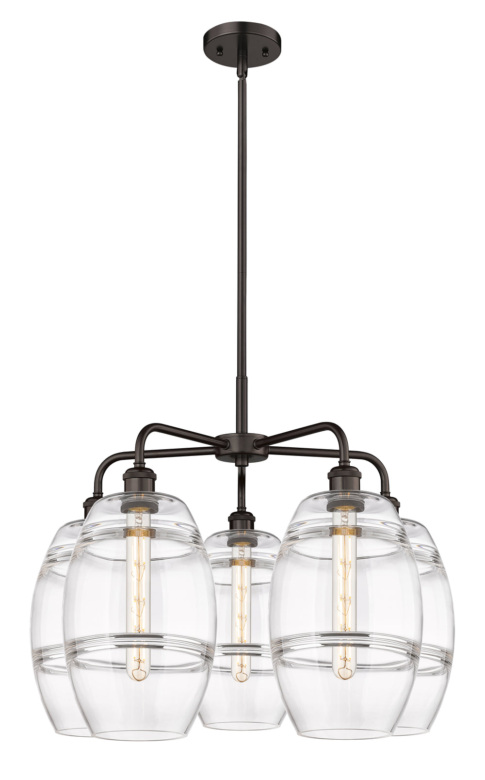 Innovations Lighting Vaz 8" Chandelier - Oil Rubbed Bronze Chandeliers Innovations Lighting Clear ; Glass Type: Clear  