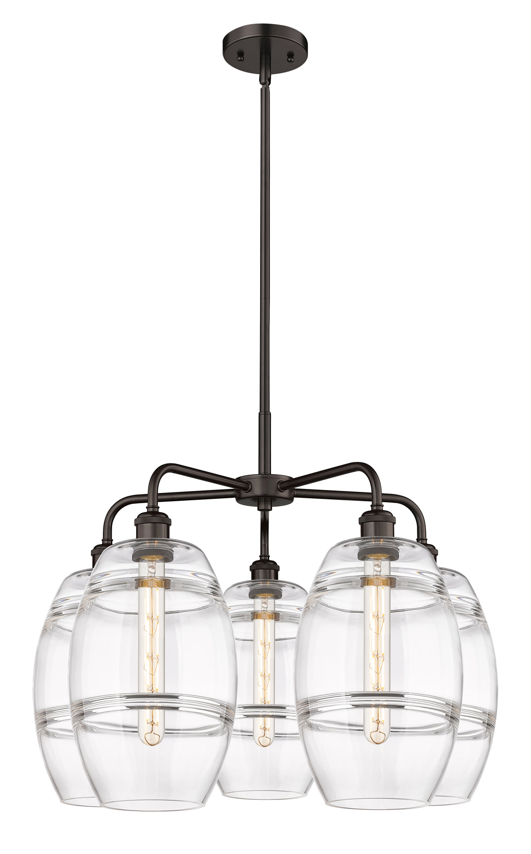 Innovations Lighting Vaz 8" Chandelier - Oil Rubbed Bronze Chandeliers Innovations Lighting Clear ; Glass Type: Clear  