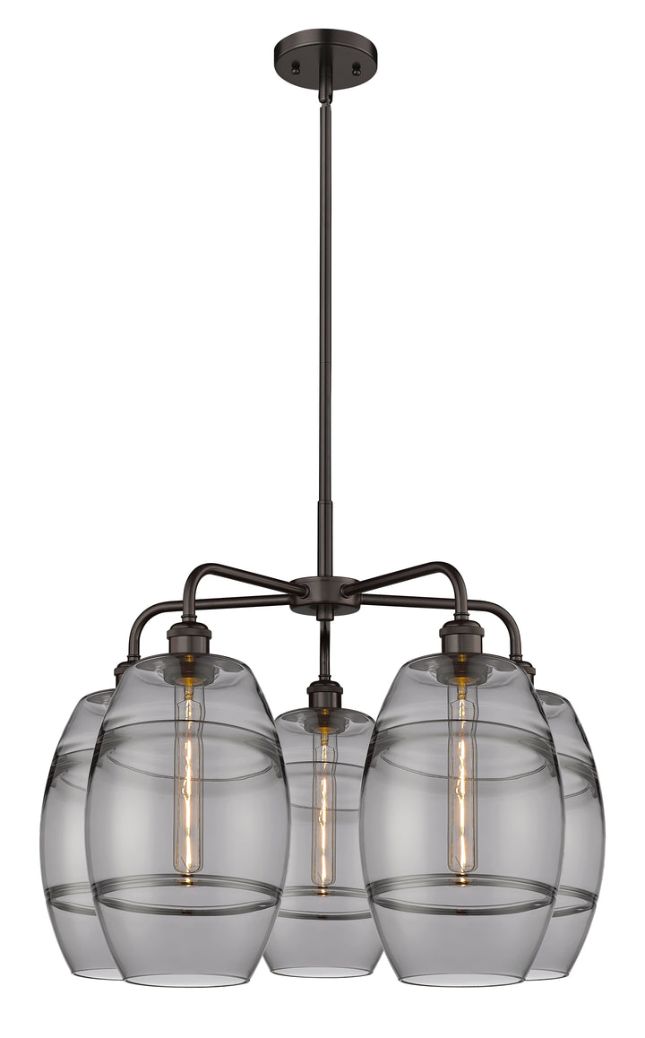 Innovations Lighting Vaz 8" Chandelier - Oil Rubbed Bronze Chandeliers Innovations Lighting Light Smoke ; Glass Type: Smoked  