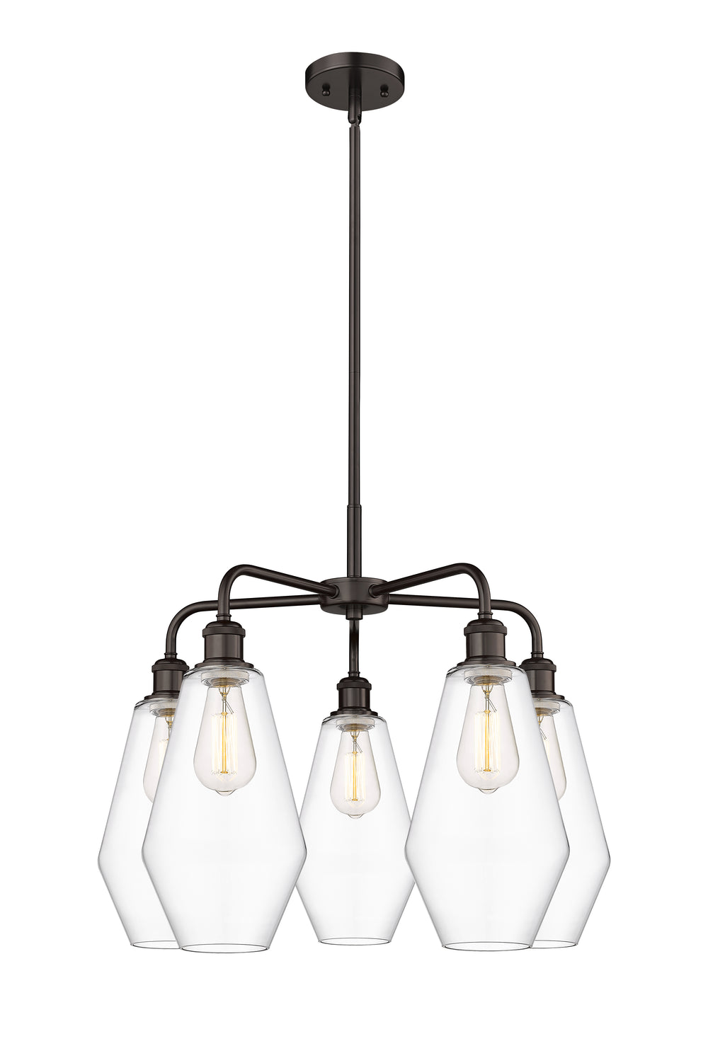 Innovations Lighting Cindyrella 7" Chandelier - Oil Rubbed Bronze Chandeliers Innovations Lighting Clear ; Glass Type: Clear  