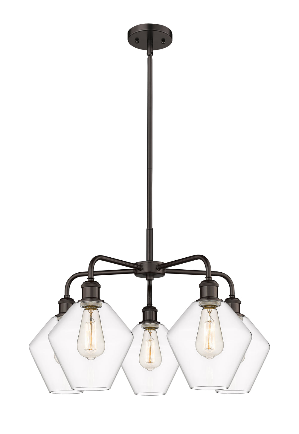 Innovations Lighting Cindyrella 8" Chandelier - Oil Rubbed Bronze Chandeliers Innovations Lighting Clear ; Glass Type: Clear  