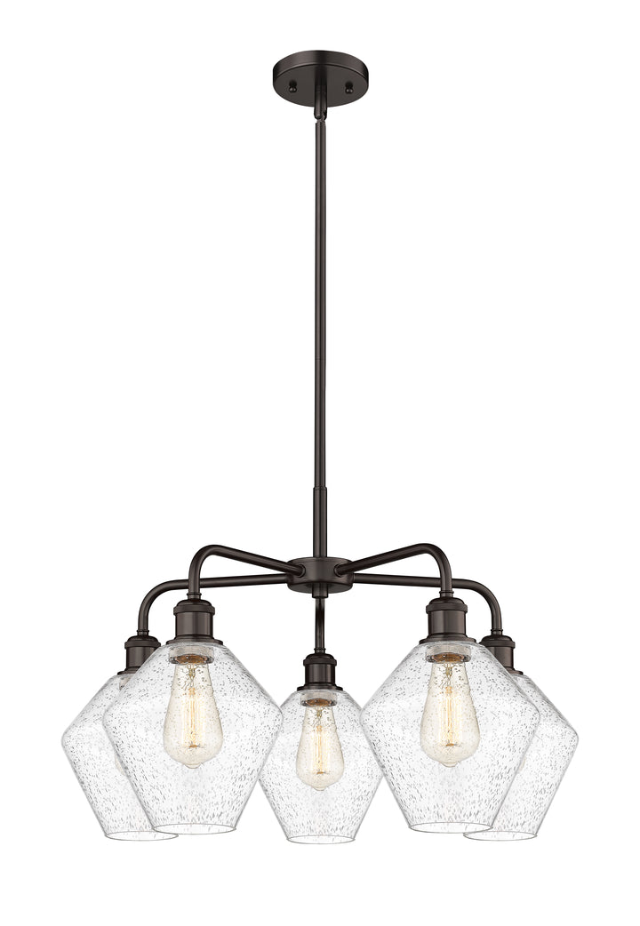 Innovations Lighting Cindyrella 8" Chandelier - Oil Rubbed Bronze Chandeliers Innovations Lighting Seedy ; Glass Type: Seeded  