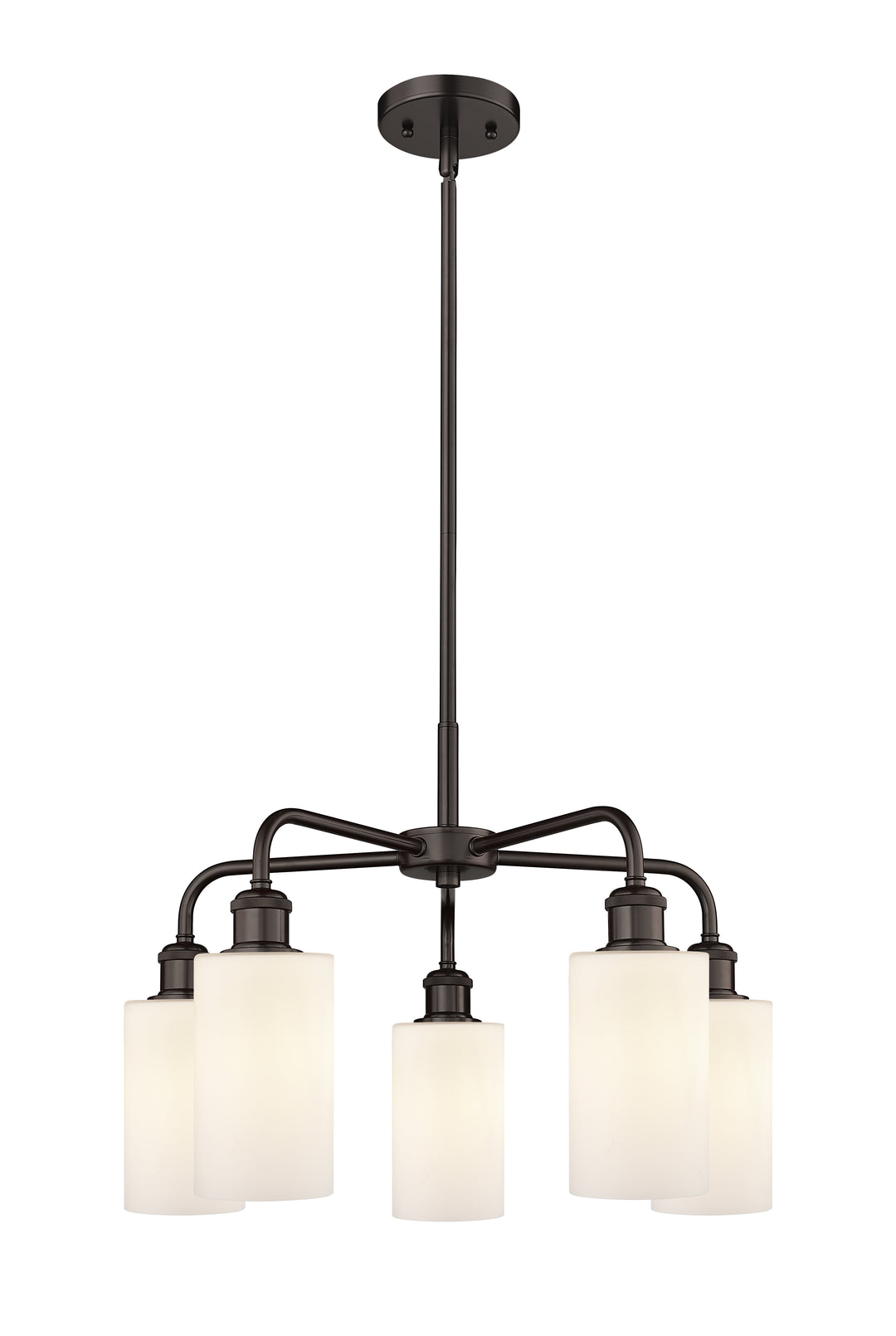 Innovations Lighting Clymer 4" Chandelier - Oil Rubbed Bronze Chandeliers Innovations Lighting Matte White ; Glass Type: White  