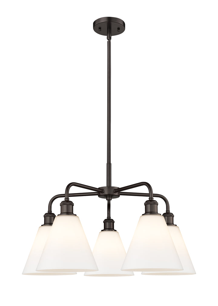 Innovations Lighting Berkshire Glass 8" Chandelier Chandeliers Innovations Lighting Oil Rubbed Bronze Matte White ; Glass Type: White 