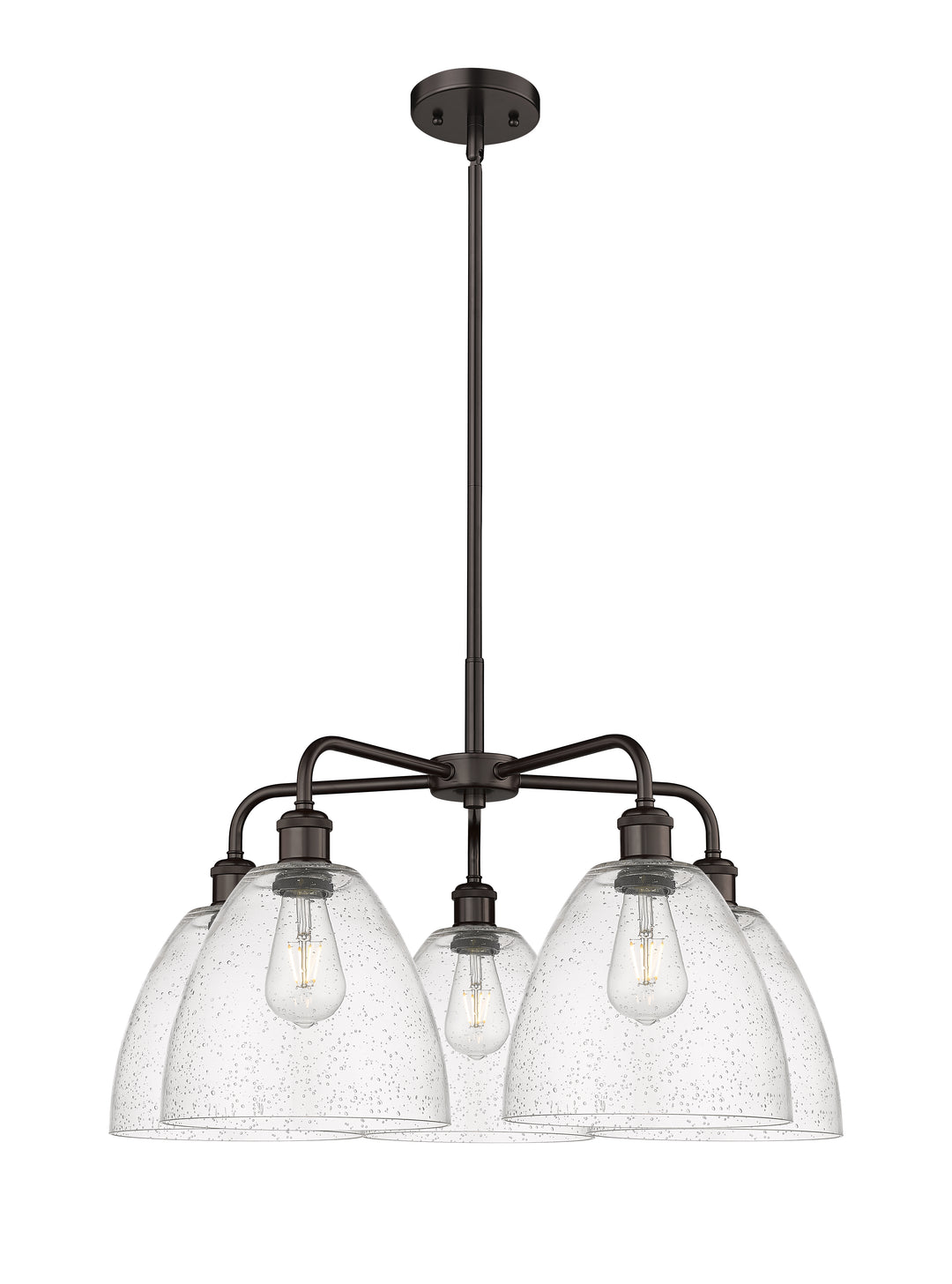 Innovations Lighting Bristol 9" Chandelier Chandeliers Innovations Lighting Oil Rubbed Bronze Seedy ; Glass Type: Seeded 