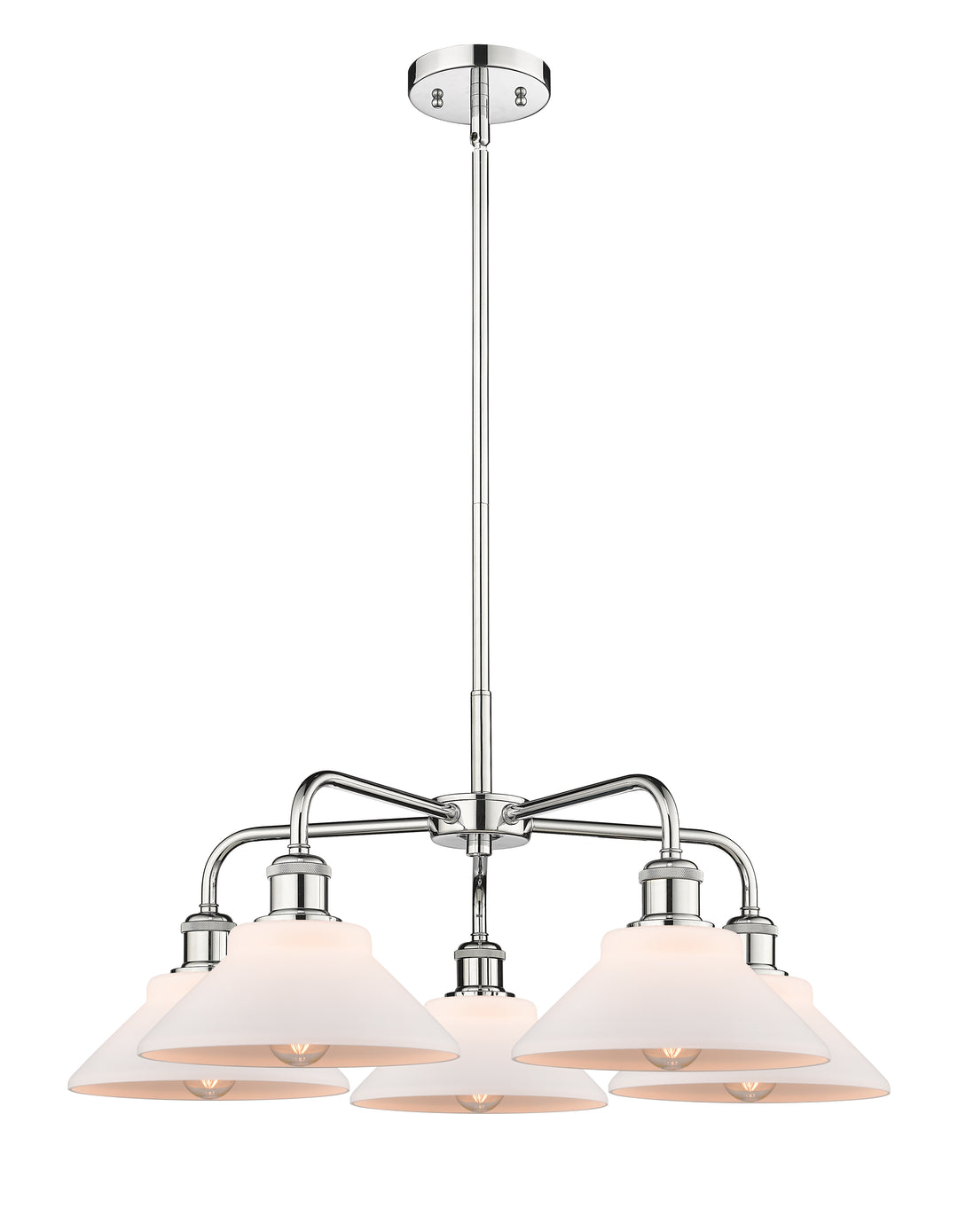 Innovations Lighting Orwell 9" Chandelier - Polished Chrome Chandeliers Innovations Lighting Matte White ; Glass Type: White  