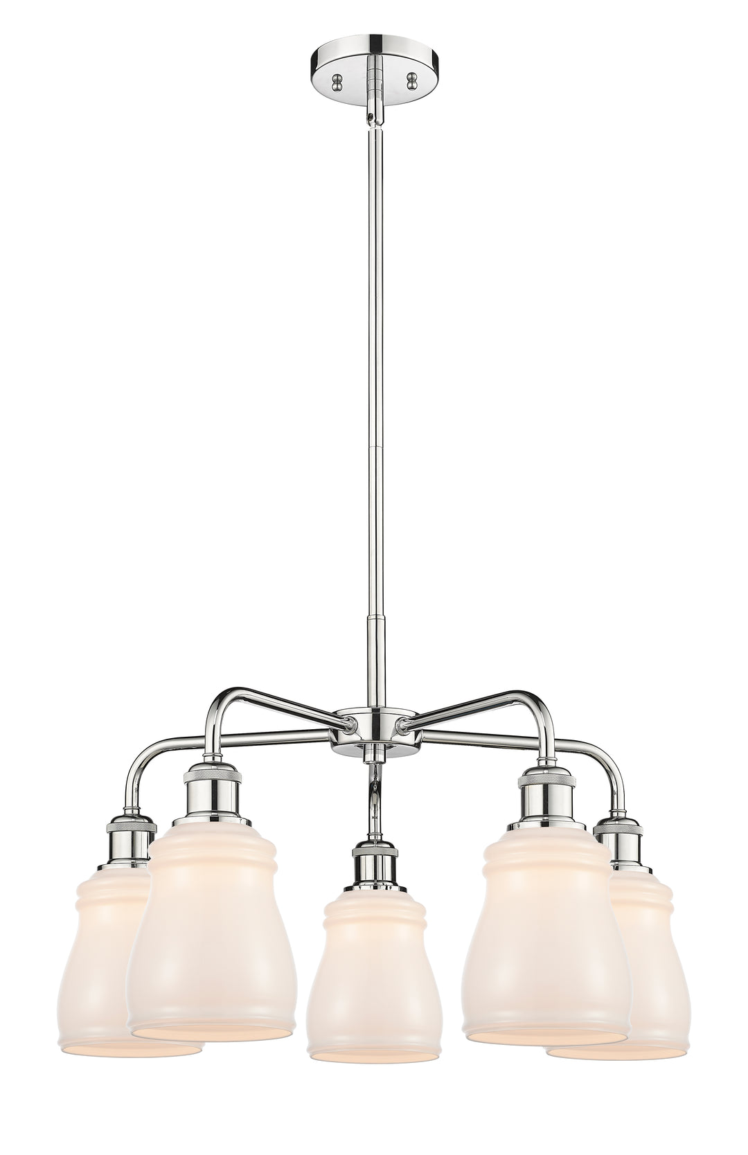 Innovations Lighting Ellery 5" Chandelier - Polished Chrome Chandeliers Innovations Lighting White ; Glass Type: White  