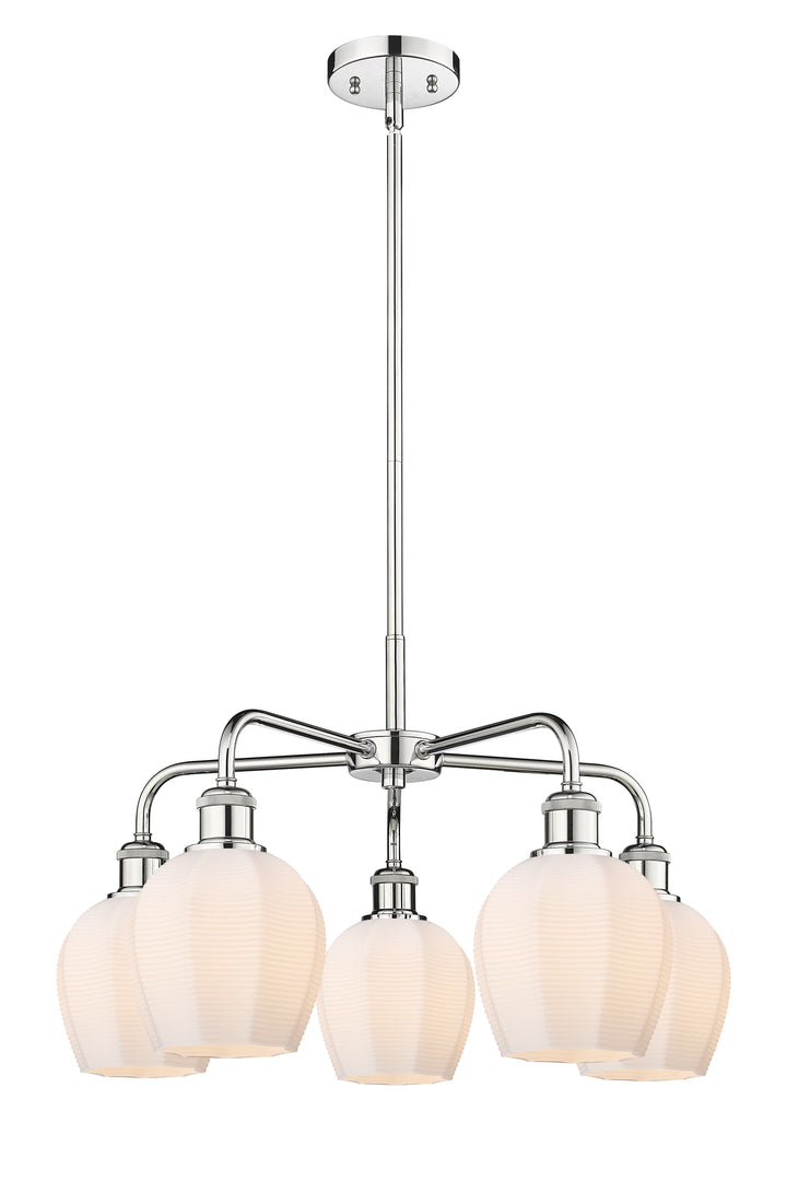 Innovations Lighting Norfolk 6" Chandelier - Polished Chrome Chandeliers Innovations Lighting Matte White ; Glass Type: Frosted  