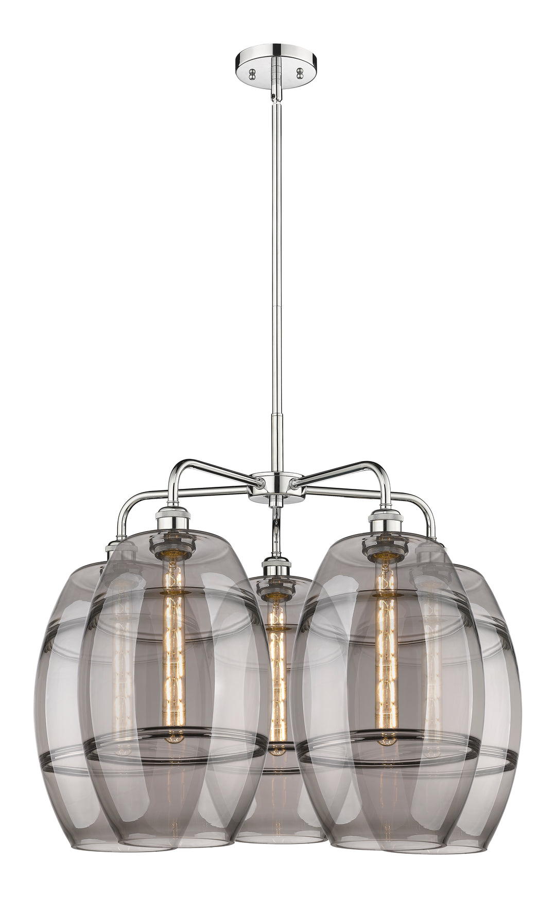 Innovations Lighting Vaz 10" Chandelier - Polished Chrome Chandeliers Innovations Lighting Light Smoke ; Glass Type: Smoked  