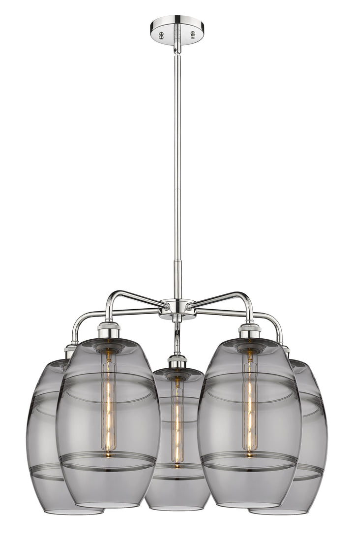 Innovations Lighting Vaz 8" Chandelier - Polished Chrome Chandeliers Innovations Lighting Light Smoke ; Glass Type: Smoked  