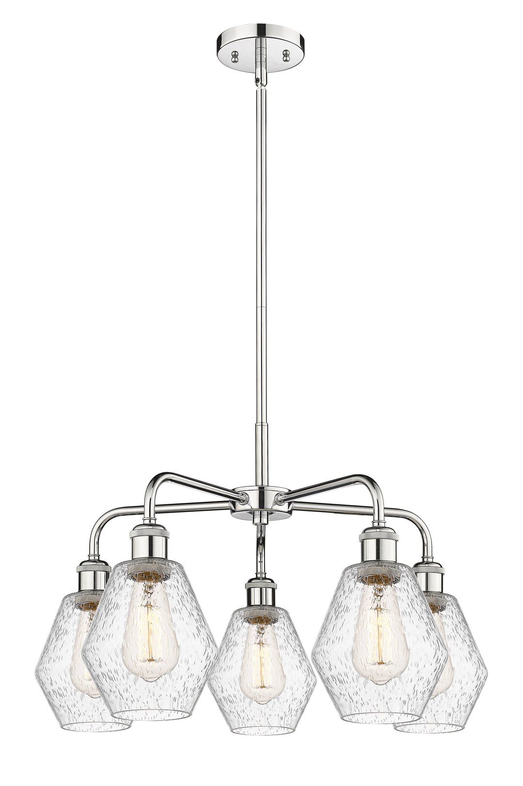 Innovations Lighting Cindyrella 6" Chandelier - Polished Chrome Chandeliers Innovations Lighting Seedy ; Glass Type: Seeded  