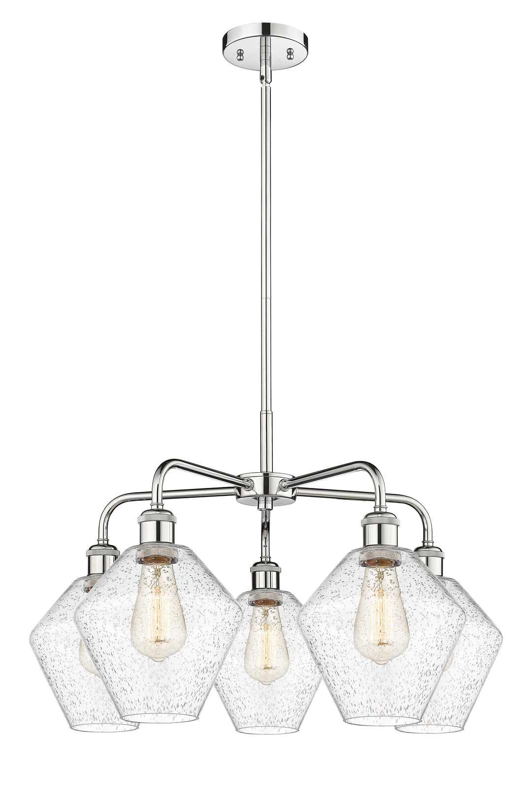 Innovations Lighting Cindyrella 8" Chandelier - Polished Chrome Chandeliers Innovations Lighting Seedy ; Glass Type: Seeded  