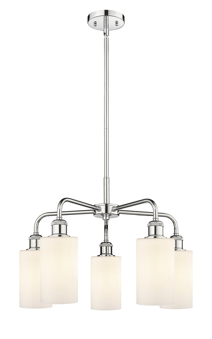 Innovations Lighting Clymer 4" Chandelier - Polished Chrome Chandeliers Innovations Lighting Matte White ; Glass Type: White  