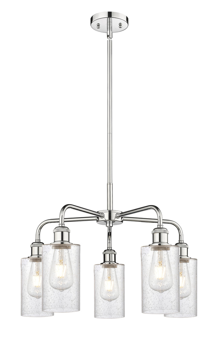 Innovations Lighting Clymer 4" Chandelier - Polished Chrome Chandeliers Innovations Lighting Seedy ; Glass Type: Transparent  