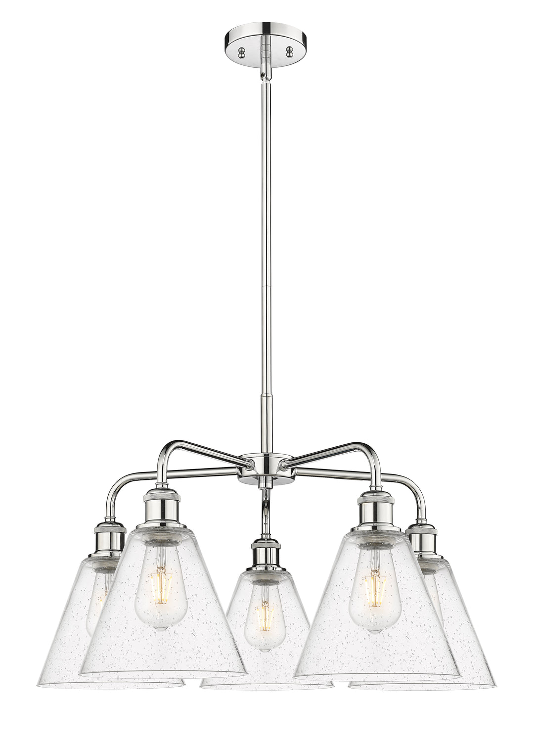 Innovations Lighting Berkshire Glass 8" Chandelier Chandeliers Innovations Lighting Polished Chrome Seedy ; Glass Type: Seeded 