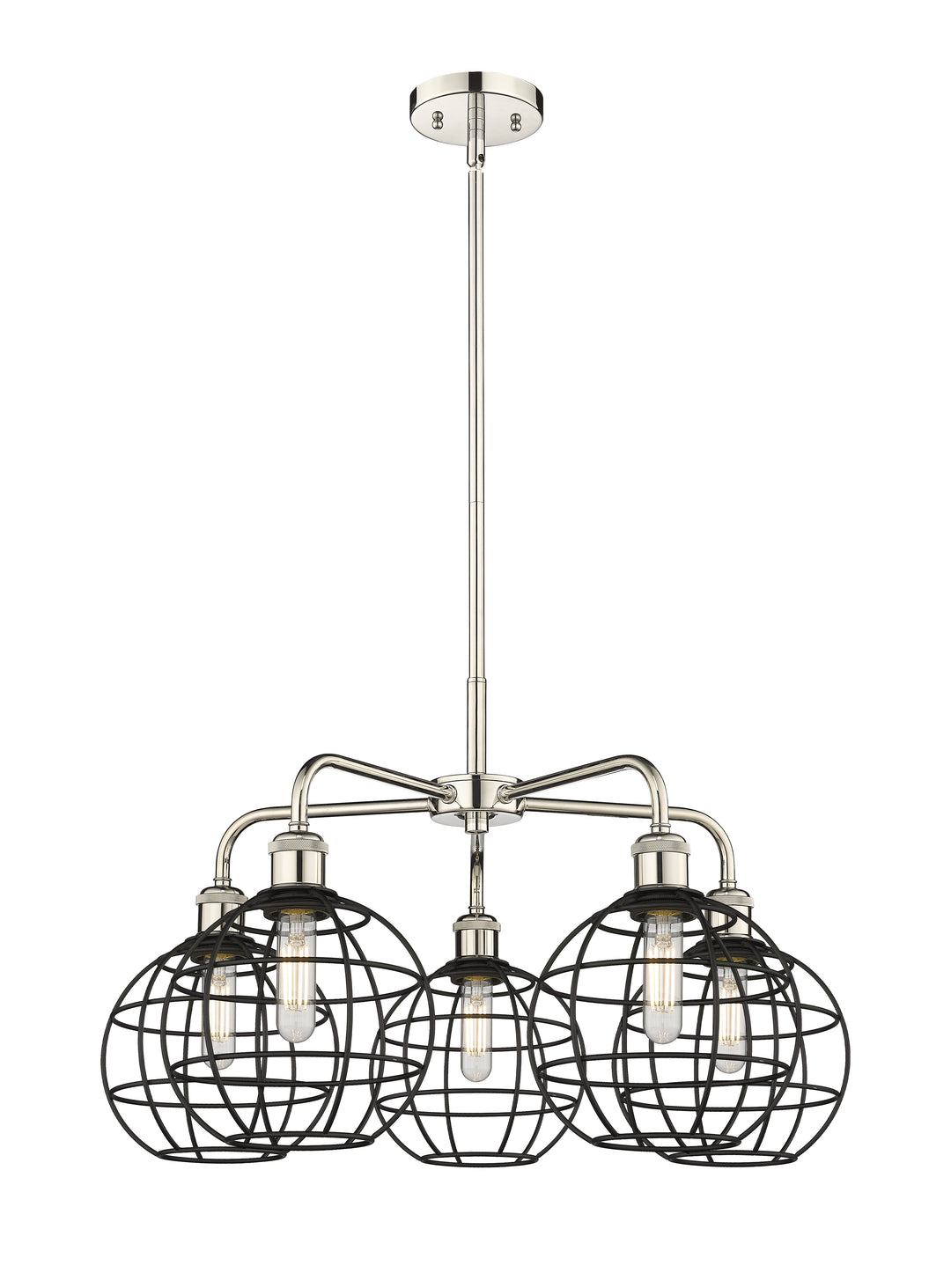 Innovations Lighting Lake Placid 8" Chandelier Chandeliers Innovations Lighting Polished Nickel  