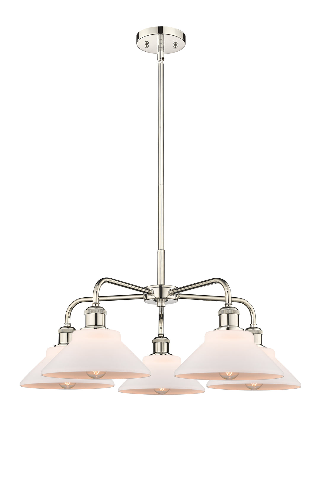 Innovations Lighting Orwell 9" Chandelier - Polished Nickel Chandeliers Innovations Lighting Matte White ; Glass Type: White  