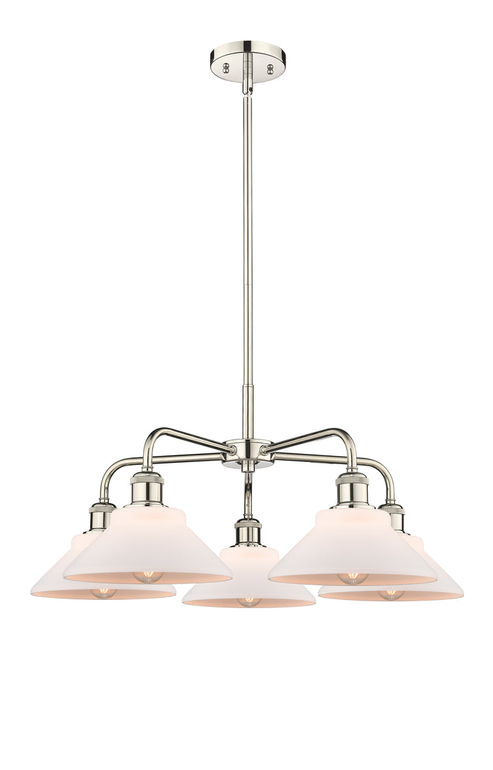 Innovations Lighting Orwell 9" Chandelier - Polished Nickel Chandeliers Innovations Lighting Matte White ; Glass Type: White  