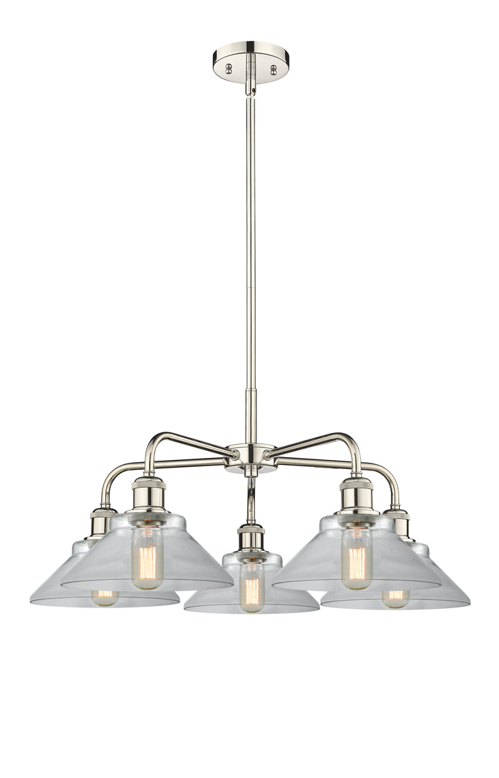 Innovations Lighting Orwell 9" Chandelier - Polished Nickel Chandeliers Innovations Lighting Clear ; Glass Type: Clear  