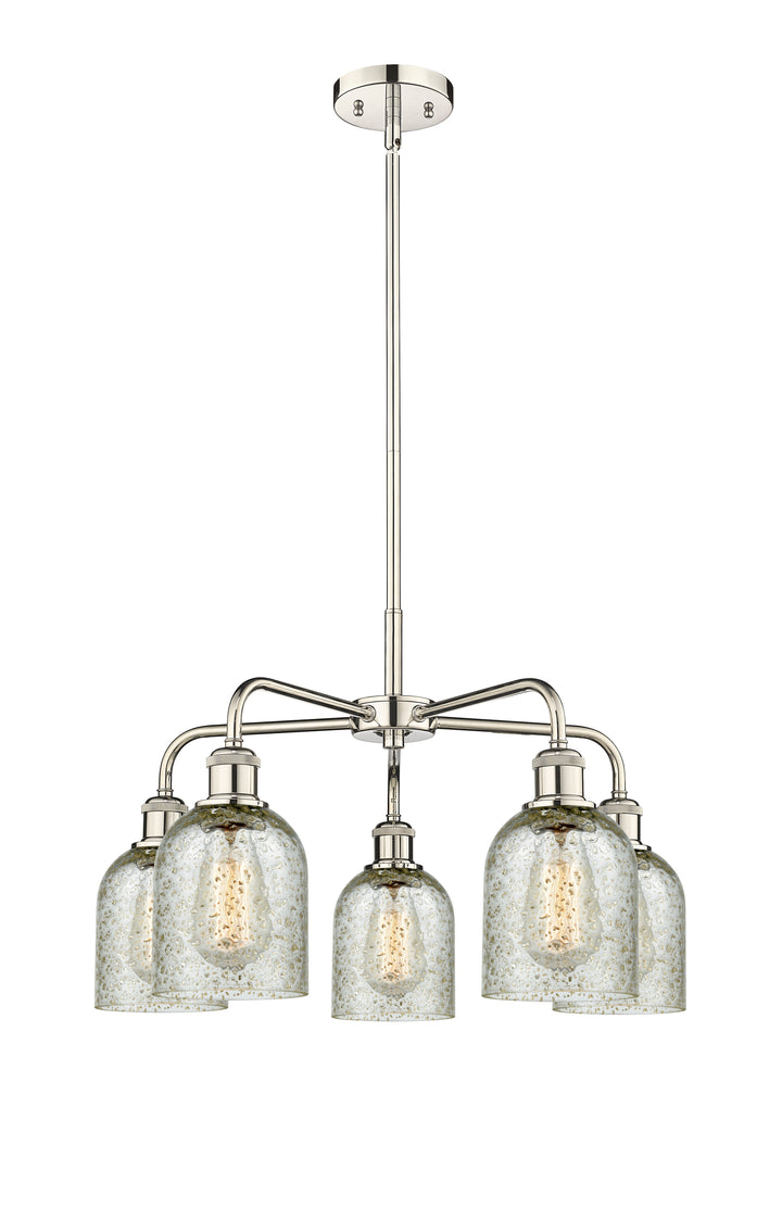 Innovations Lighting Caledonia 5" Chandelier Chandeliers Innovations Lighting Polished Nickel Mica ; Glass Type: Colorful 