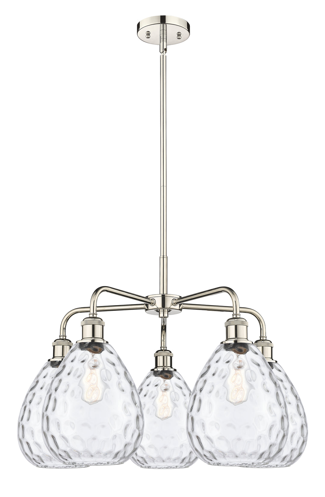 Innovations Lighting Waverly 8" Chandelier - Polished Nickel Chandeliers Innovations Lighting Clear ; Glass Type: Transparent  