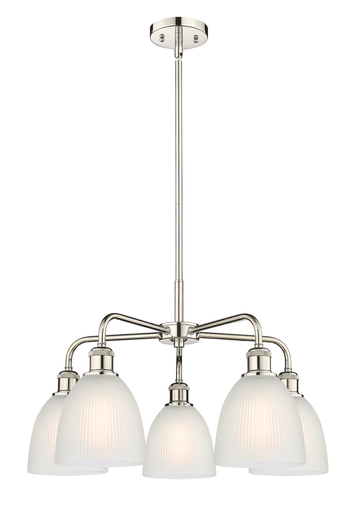 Innovations Lighting Castile 6" Chandelier - Polished Nickel Chandeliers Innovations Lighting White ; Glass Type: White  