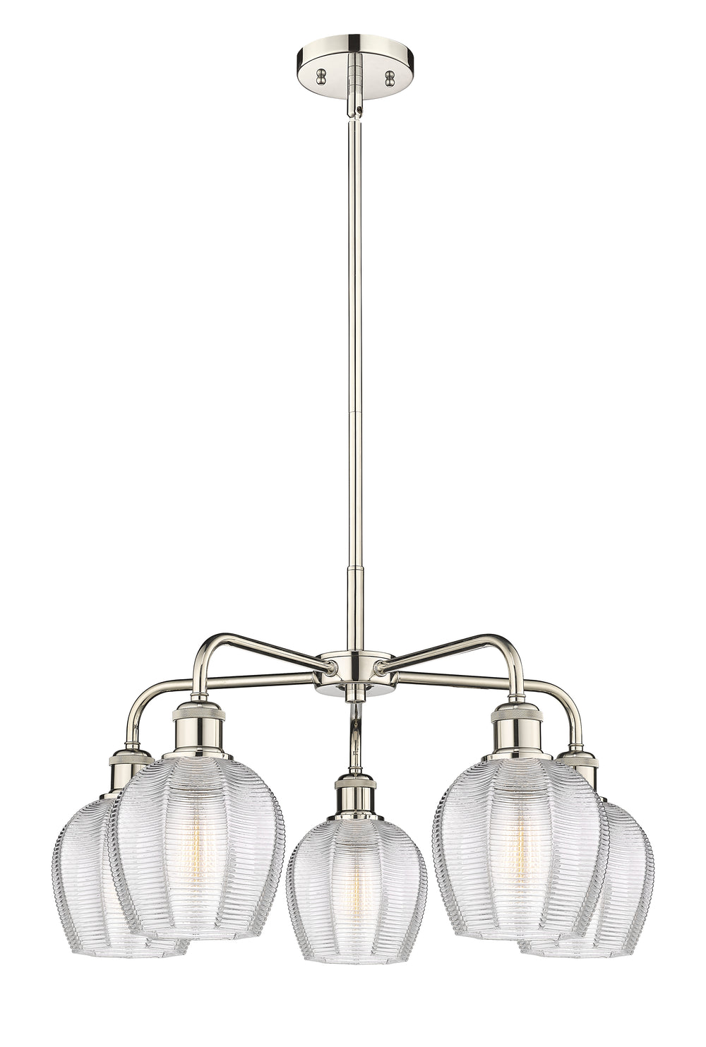 Innovations Lighting Norfolk 6" Chandelier - Polished Nickel Chandeliers Innovations Lighting Clear ; Glass Type: Clear  