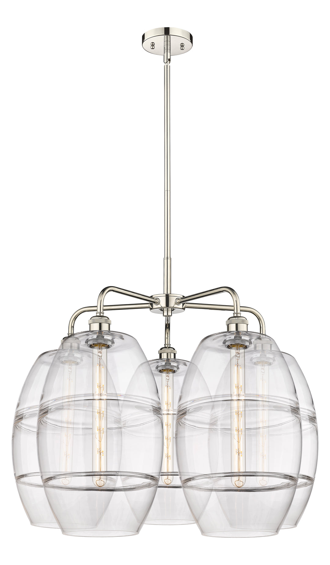 Innovations Lighting Vaz 10" Chandelier - Polished Nickel Chandeliers Innovations Lighting Clear ; Glass Type: Clear  