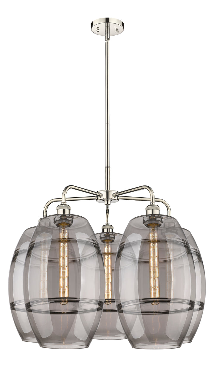 Innovations Lighting Vaz 10" Chandelier - Polished Nickel Chandeliers Innovations Lighting Light Smoke ; Glass Type: Smoked  