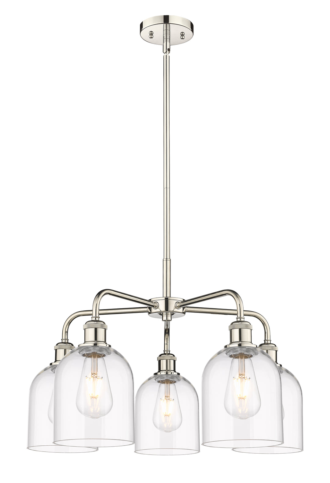 Innovations Lighting Bella 6" Chandelier Chandeliers Innovations Lighting Polished Nickel Clear ; Glass Type: Clear 