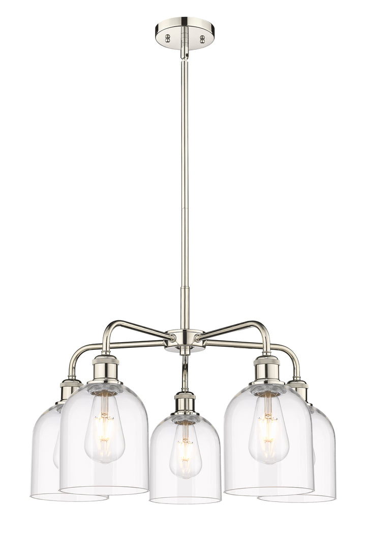 Innovations Lighting Bella 6" Chandelier Chandeliers Innovations Lighting Polished Nickel Clear ; Glass Type: Clear 