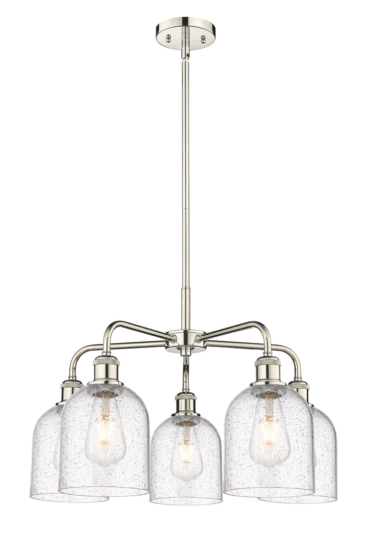 Innovations Lighting Bella 6" Chandelier Chandeliers Innovations Lighting Polished Nickel Seedy ; Glass Type: Transparent 