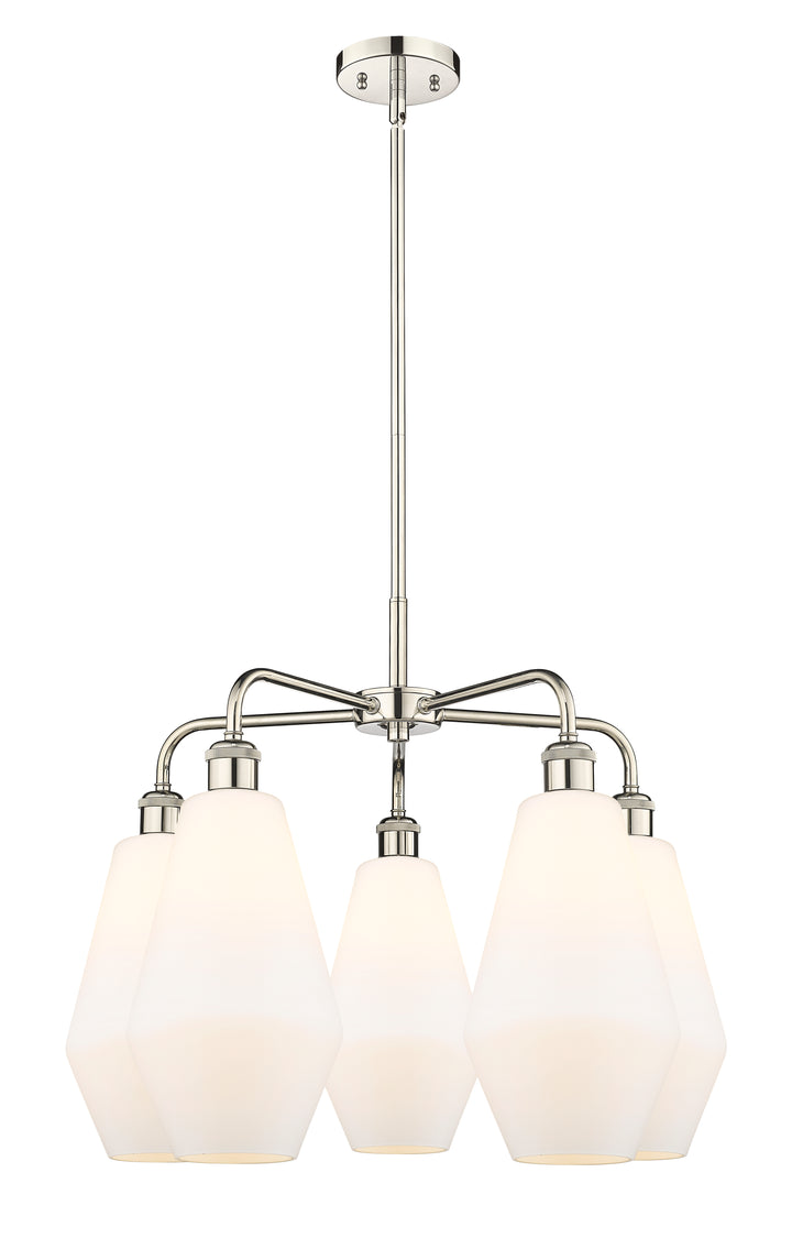 Innovations Lighting Cindyrella 7" Chandelier - Polished Nickel Chandeliers Innovations Lighting Cased Matte White ; Glass Type: White  