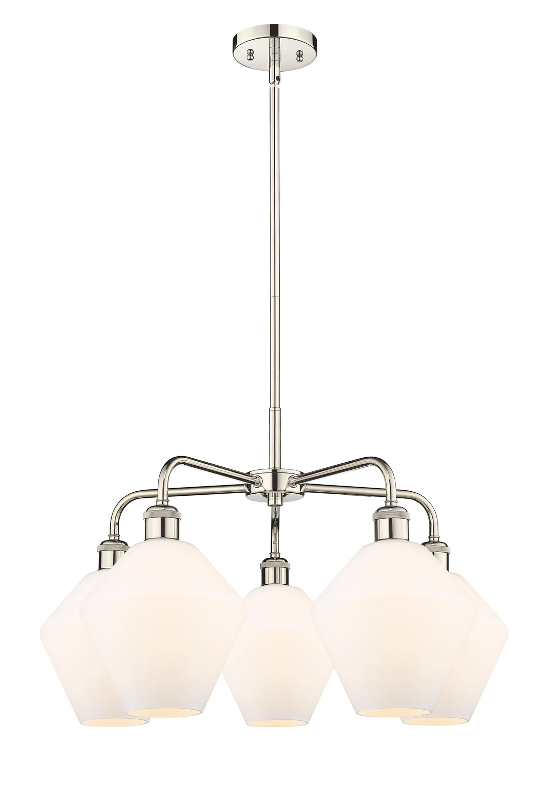 Innovations Lighting Cindyrella 8" Chandelier - Polished Nickel Chandeliers Innovations Lighting Cased Matte White ; Glass Type: White  