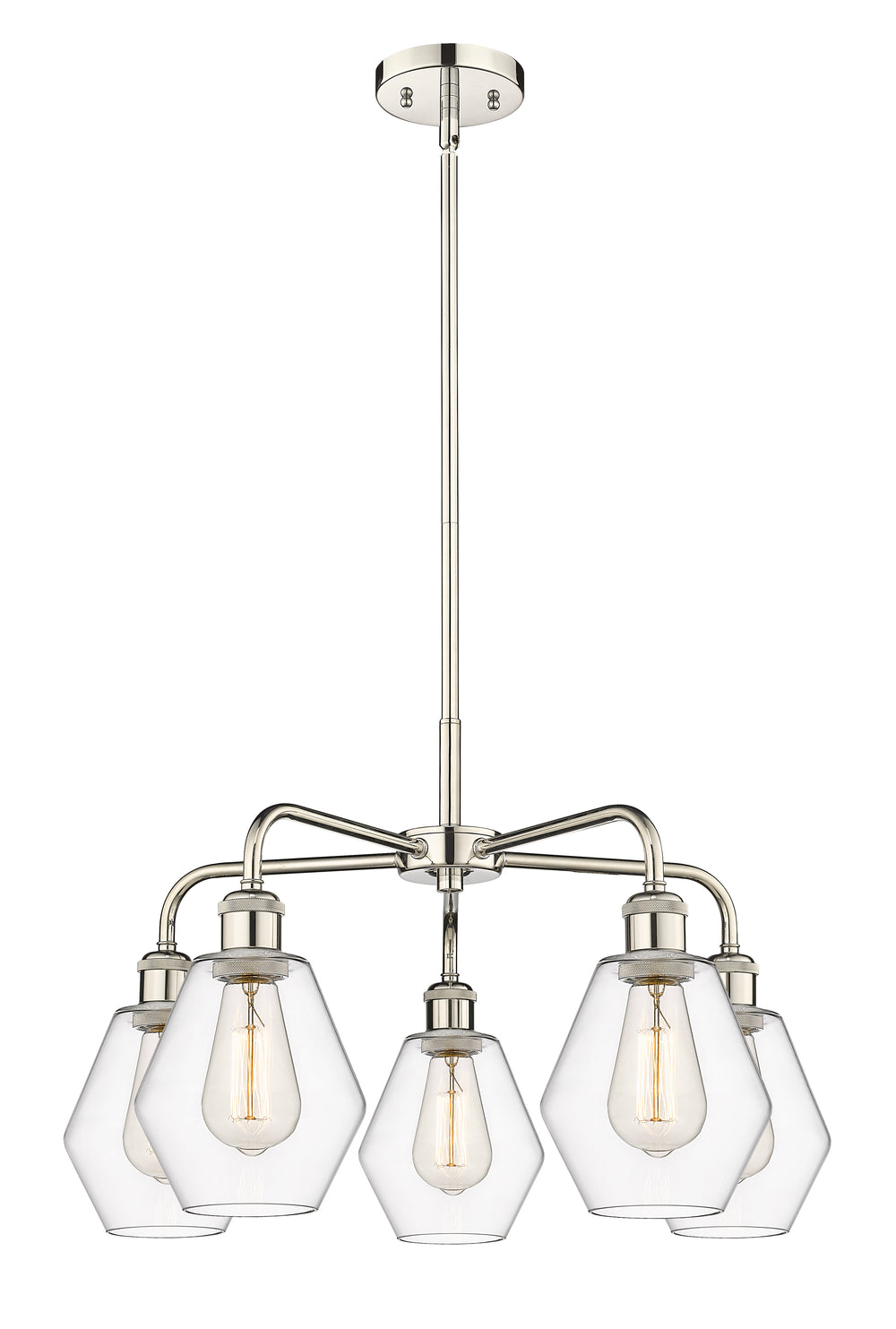 Innovations Lighting Cindyrella 6" Chandelier - Polished Nickel Chandeliers Innovations Lighting Clear ; Glass Type: Clear  