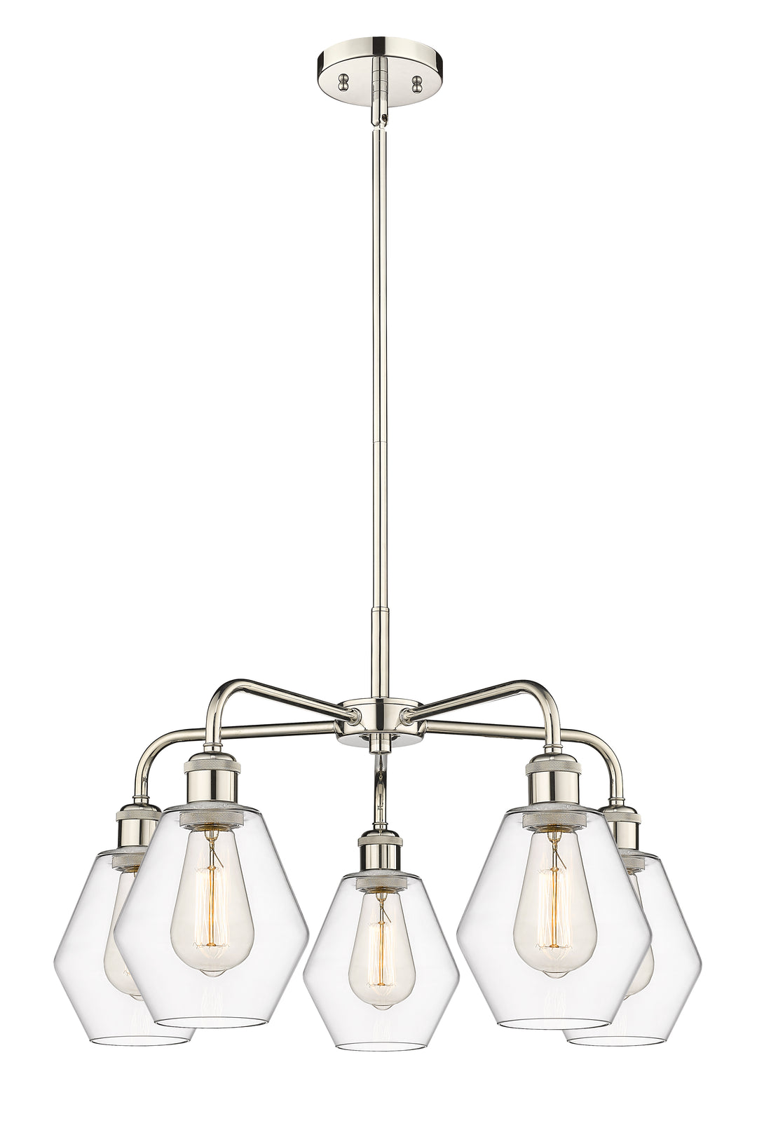 Innovations Lighting Cindyrella 6" Chandelier - Polished Nickel Chandeliers Innovations Lighting Clear ; Glass Type: Clear  