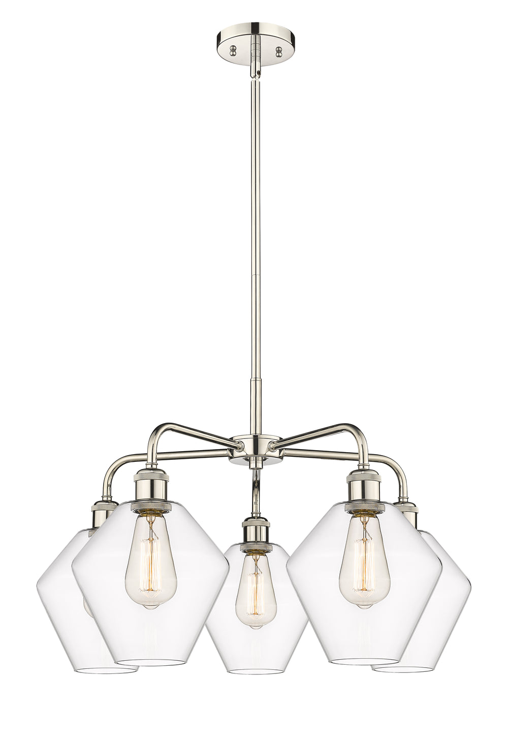 Innovations Lighting Cindyrella 8" Chandelier - Polished Nickel Chandeliers Innovations Lighting Clear ; Glass Type: Clear  