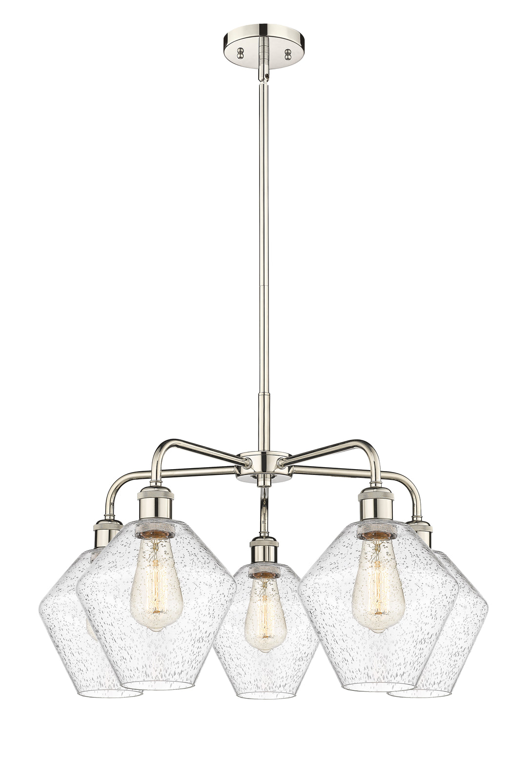 Innovations Lighting Cindyrella 8" Chandelier - Polished Nickel Chandeliers Innovations Lighting Seedy ; Glass Type: Seeded  