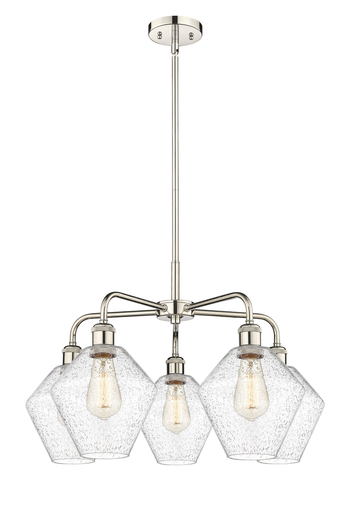 Innovations Lighting Cindyrella 8" Chandelier - Polished Nickel Chandeliers Innovations Lighting Seedy ; Glass Type: Seeded  