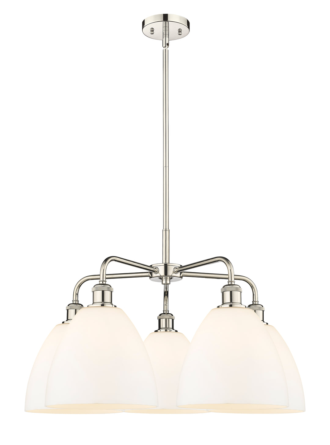 Innovations Lighting Bristol 9" Chandelier Chandeliers Innovations Lighting Polished Nickel Matte White ; Glass Type: White 